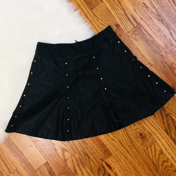 Zara Dresses & Skirts - Trafaluc ZARA Faux Leather Studded Skirt | S